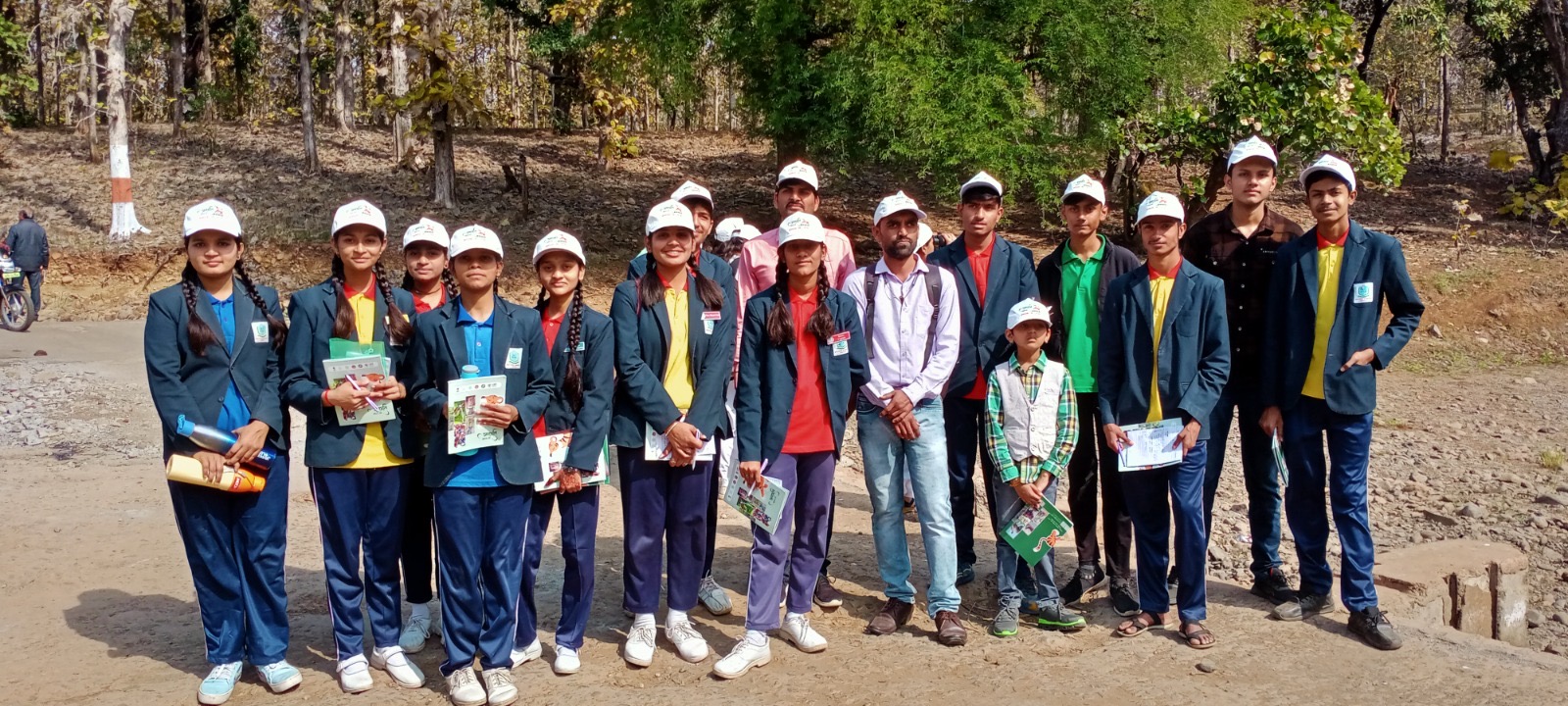 Students on educational excursion